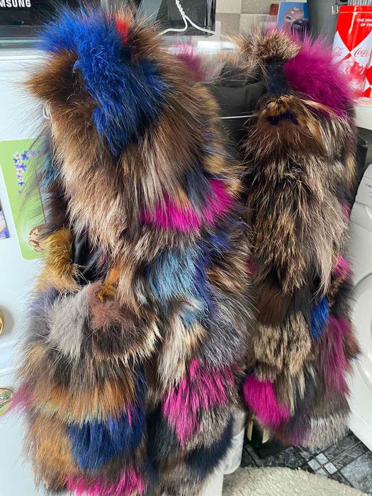 Луксозен дамски елек естествен пух