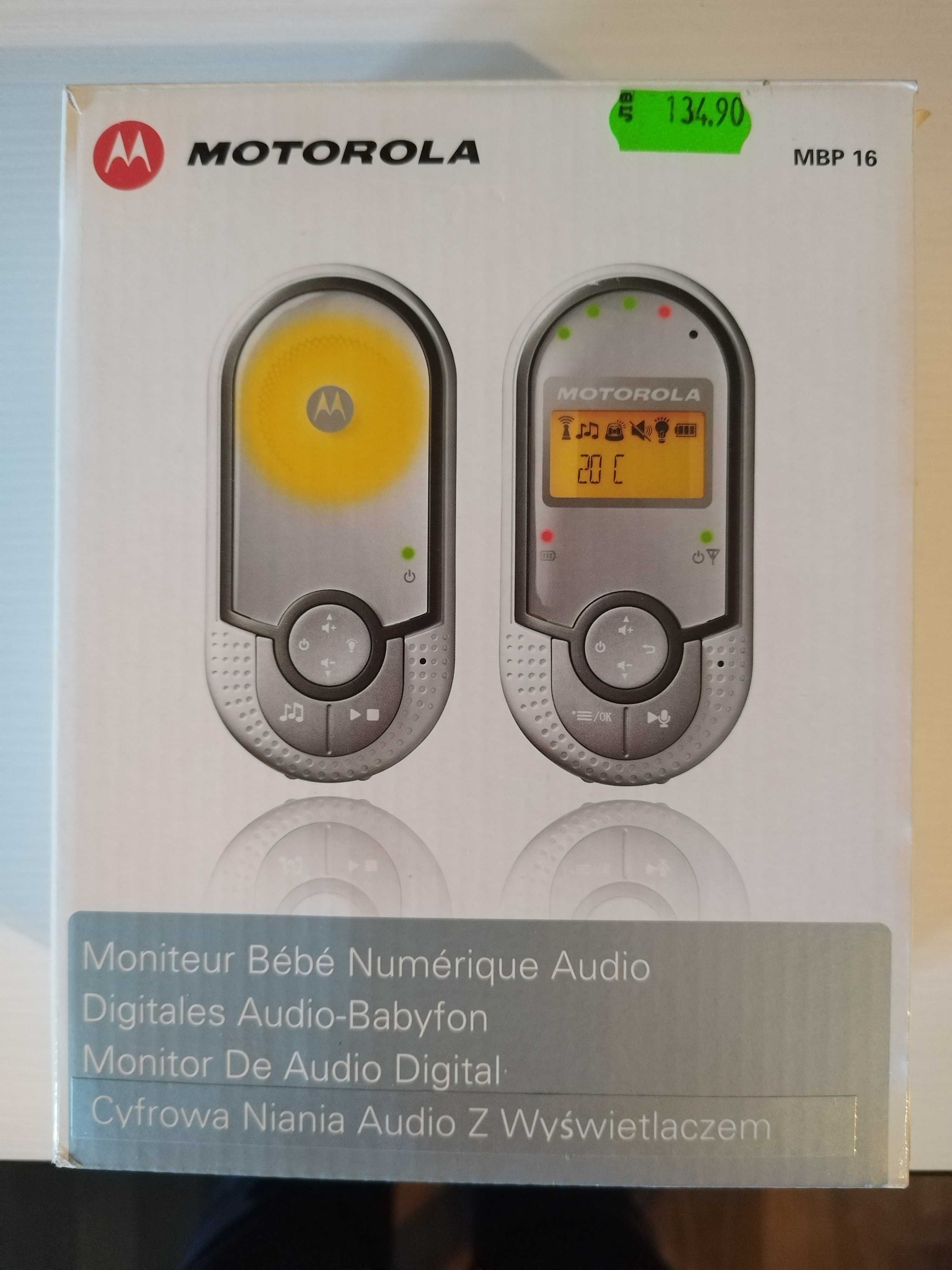 Бебефон Motorola MBP16, до 300 м. обхват, двупосочна комуникация, бял