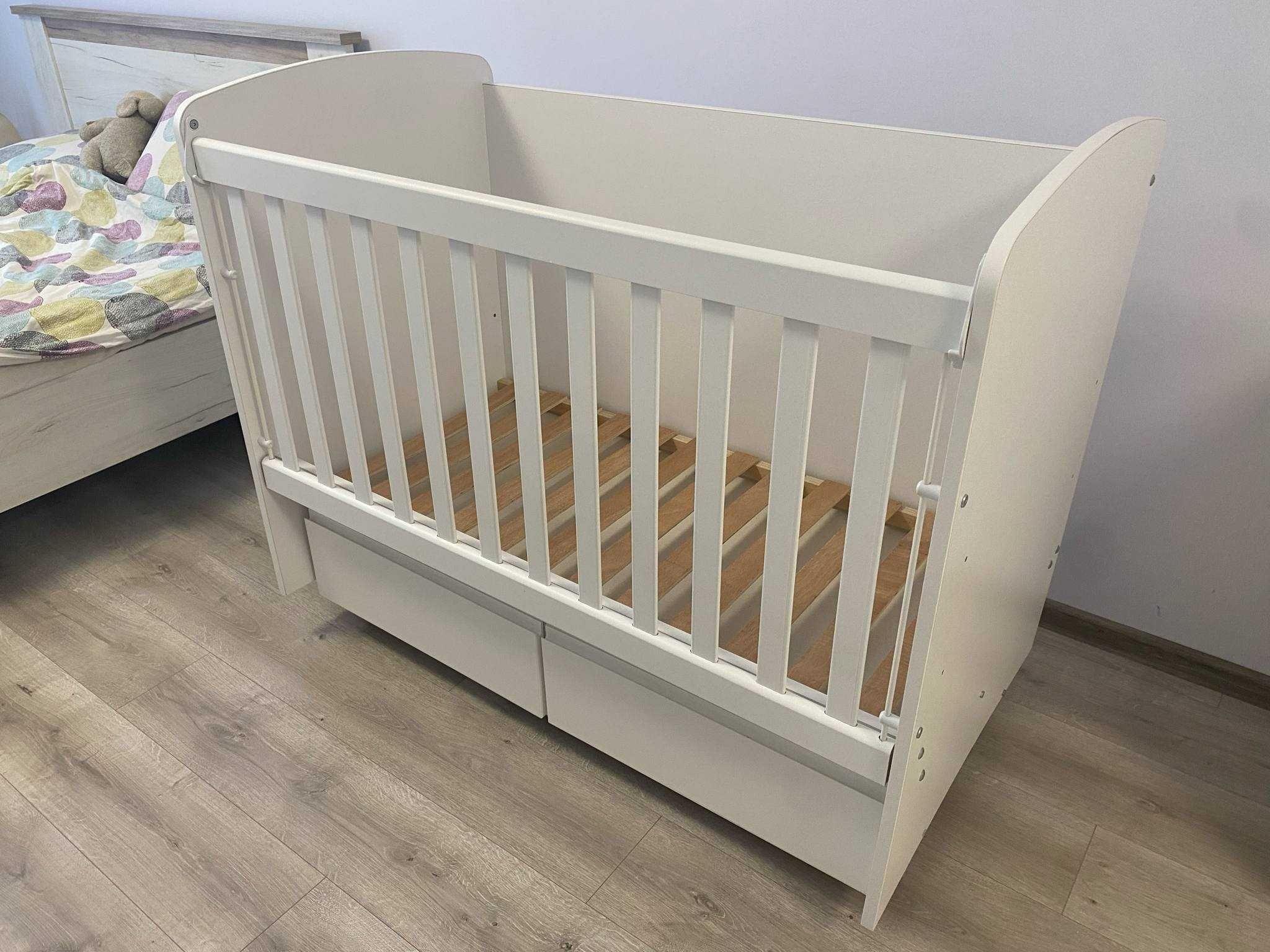 Детско креватче в бяло за матрак 60x120см
