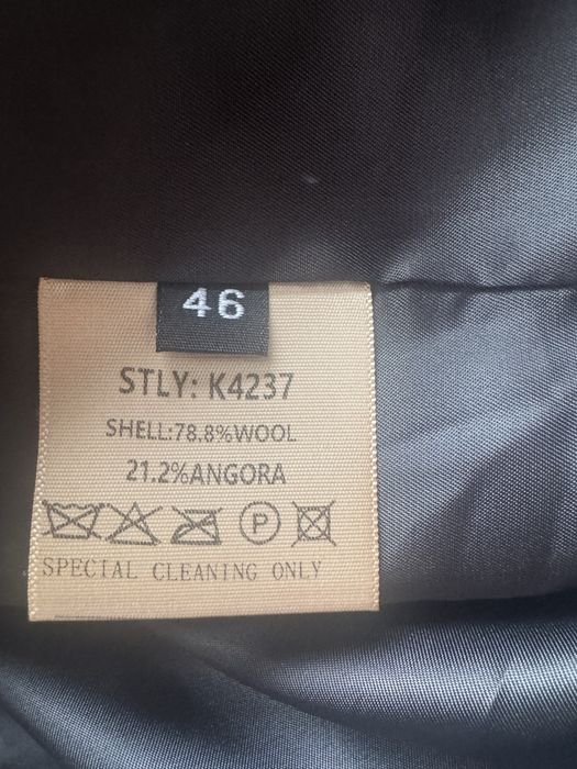 Палто faux fur от вълна и ангора