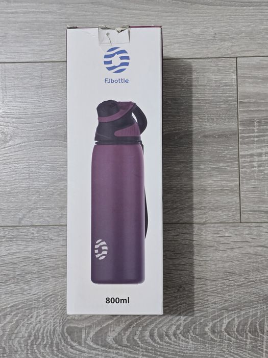 Sticlă sport Fjbottle inox 800ml tip termos,capac magnetic,vișiniu-mov