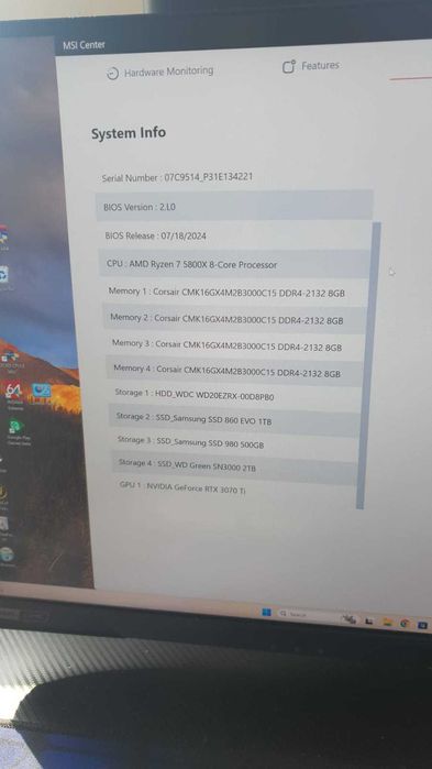 Placa video Gainward phonix cu luminite 3070 ti 8 gb