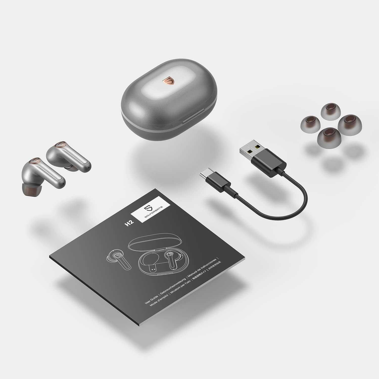 SoundPEATS H2 Hybrid Wireless Earbuds-безжични слушалки-сив цвят