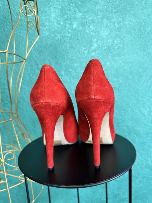 Pantofi BCBG cu Toc Cui și Platformă - Roșii - 250 Lei