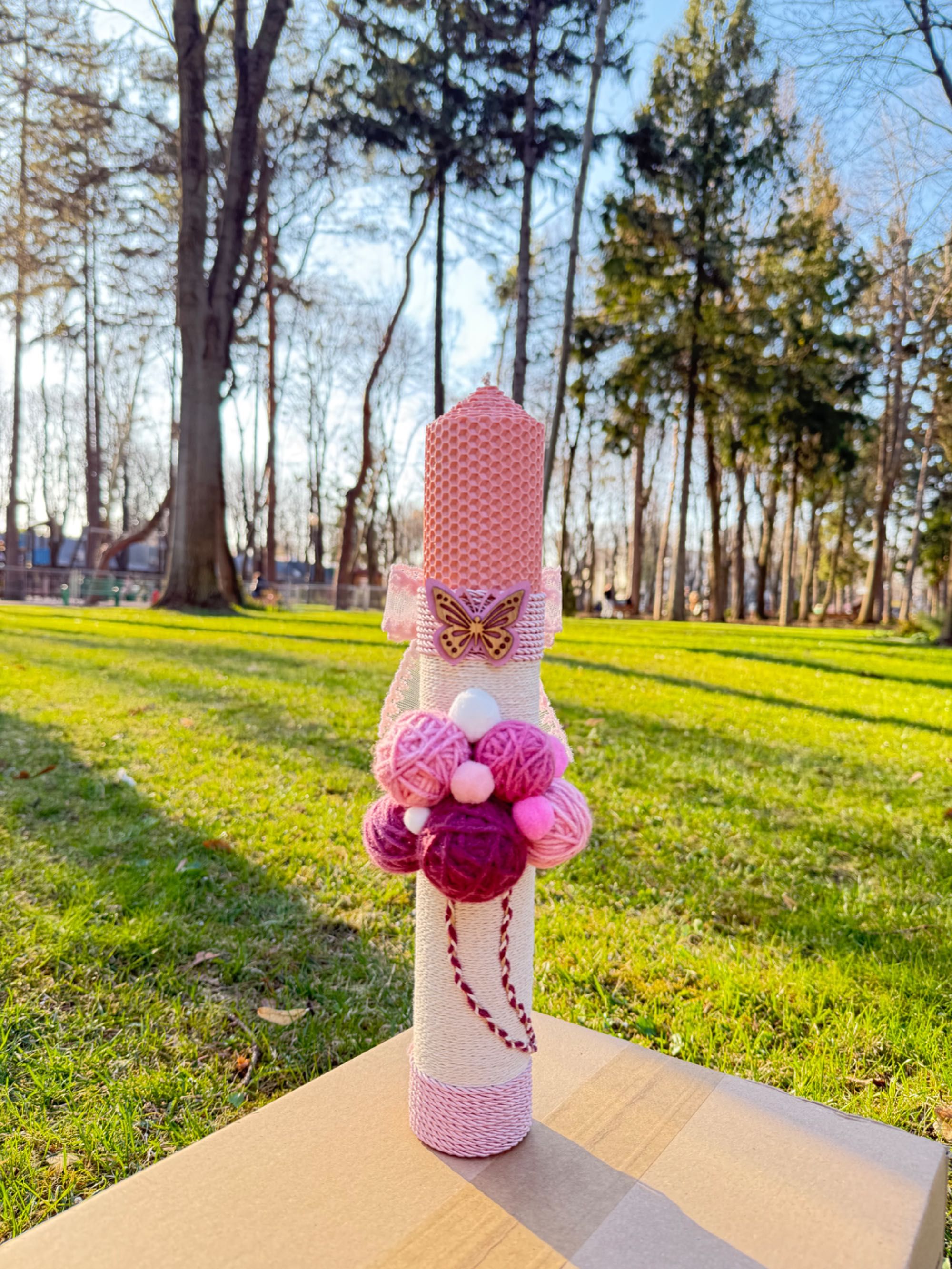 Lumânări nuntă/botez realizate handmade