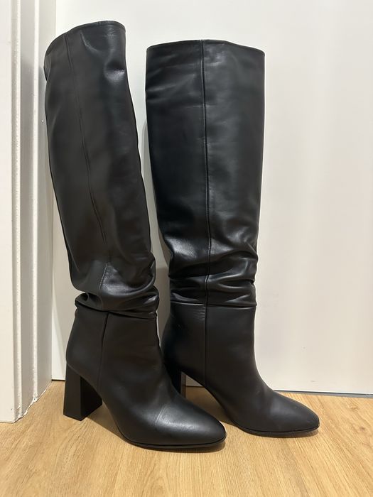 Cizme lungi din piele marimea 40