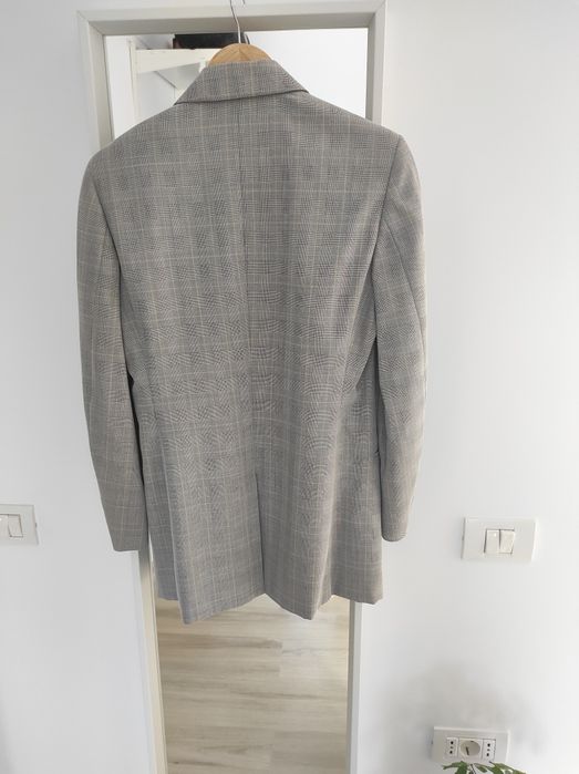 Sacou dama în carouri din vâscoză