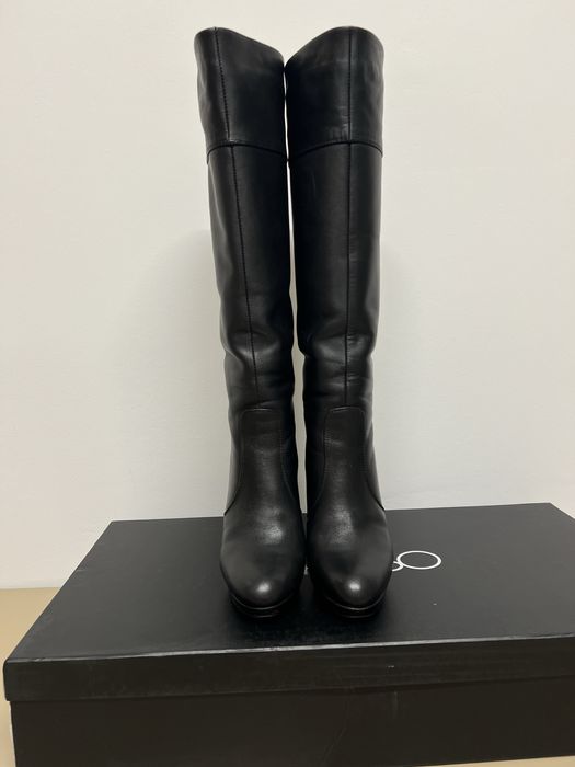 Cizme lungi din piele , Il Passo, negre , 36