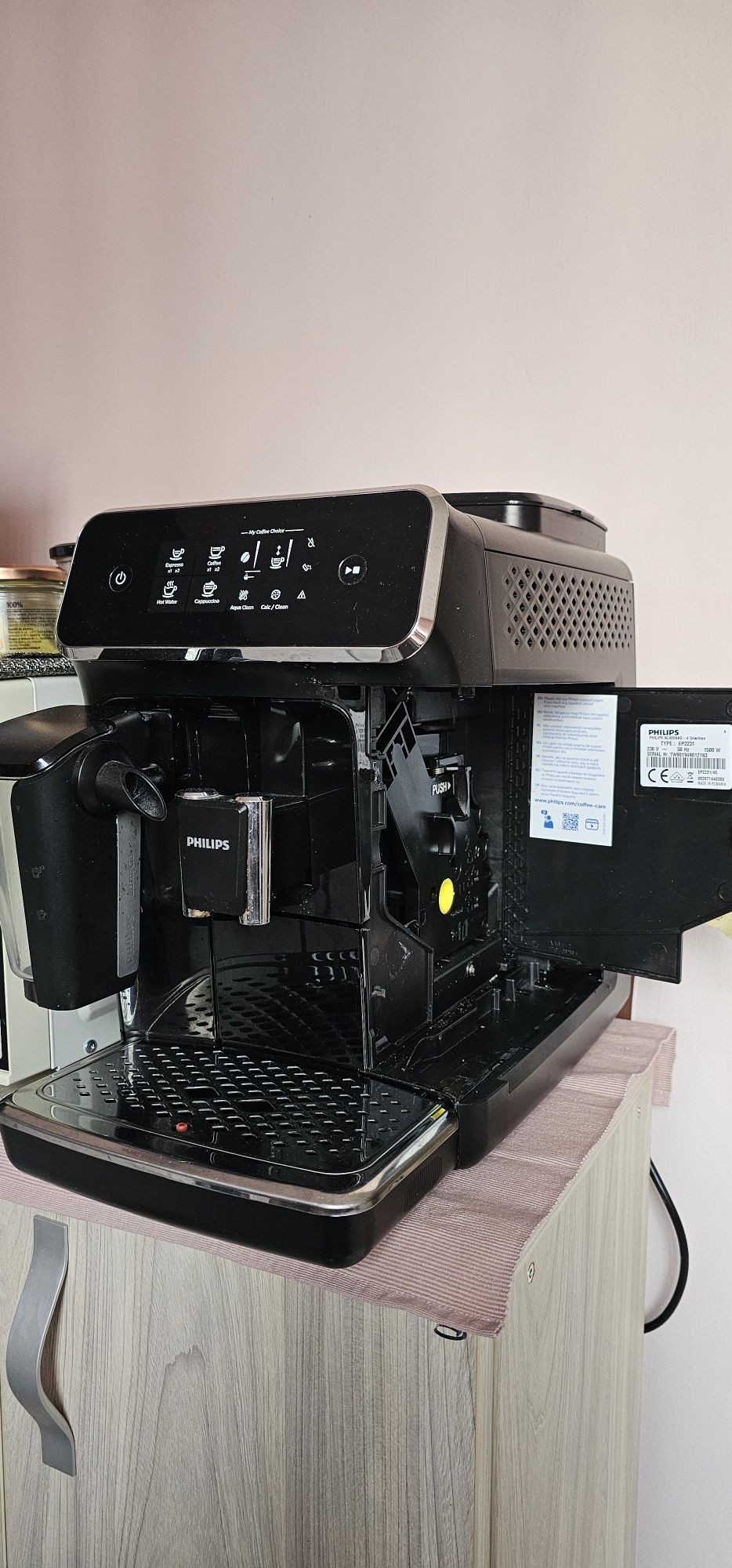 Espressor automat Philips EP2231/40, sistem LatteGo, 3 bauturi, filtru