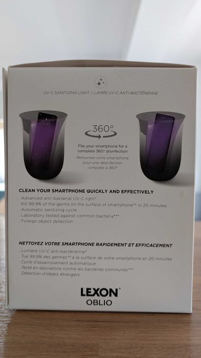 Incarcator wireless cu sterilizator UV Lexon Oblio