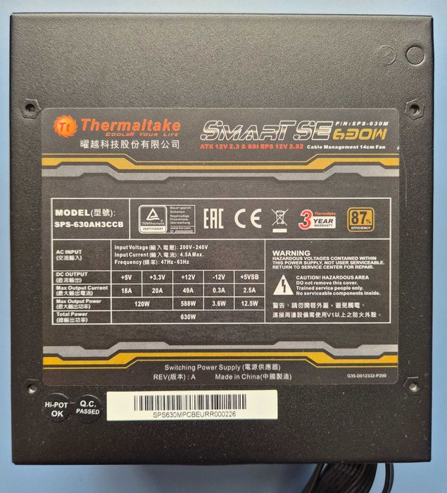 Sursa Thermaltake Smart SE 630W