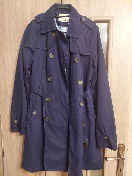 Trench elegant bleumarin