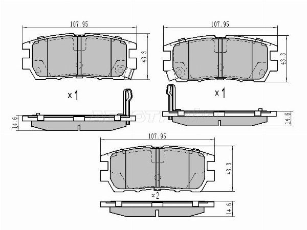 Колодки тормозные задние Новые Mitsubishi Pajero