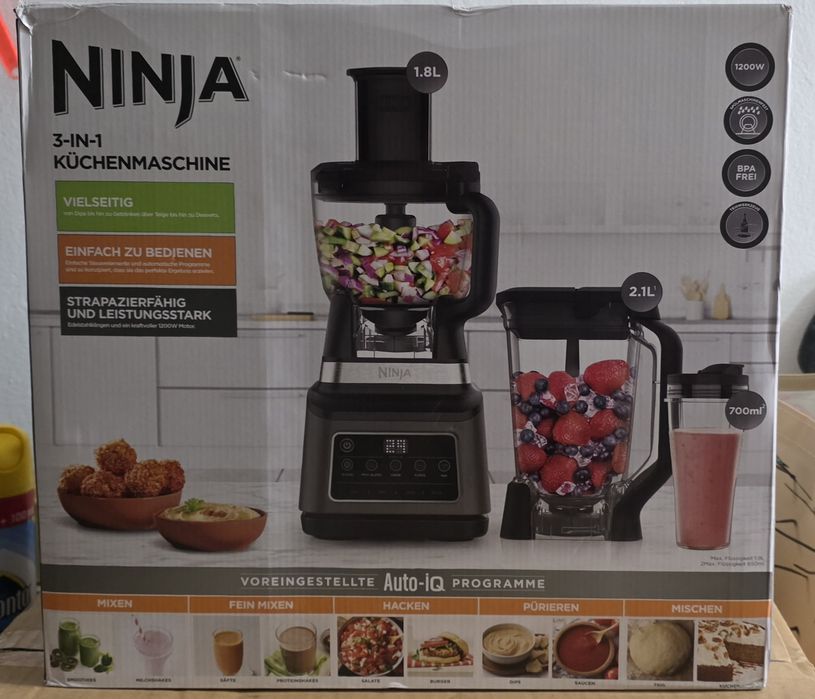 Robot de bucătărie 3 în 1 BN800, 1200W, 2.1L, 5 programe Auto IQ Ninja