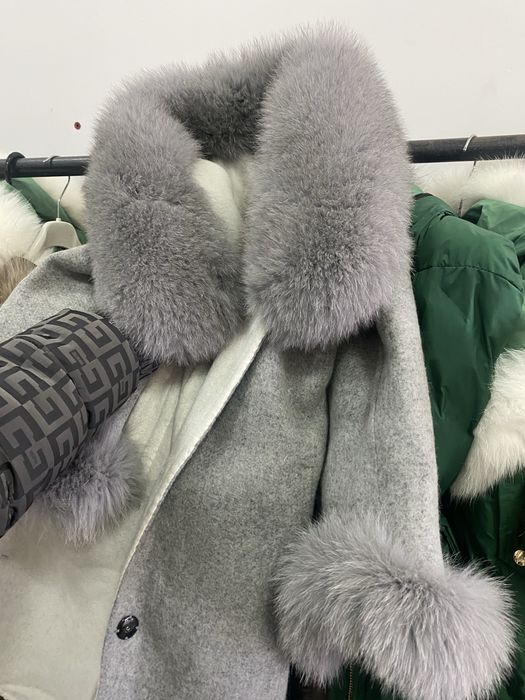 Палто от естествен косъм и алпака