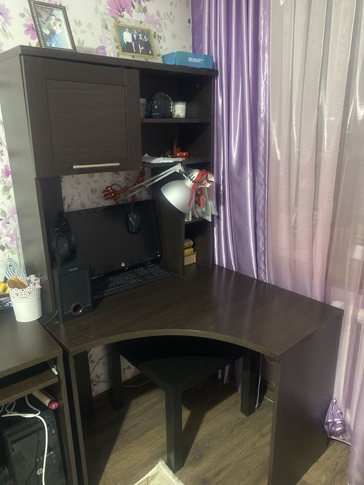 Шифонер угловой, угловой рабочий стол, компьютерный стол