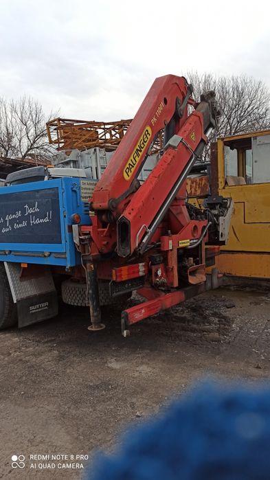 Пътна помощ и транспорт на строителна техника, камион с кран 16 метра