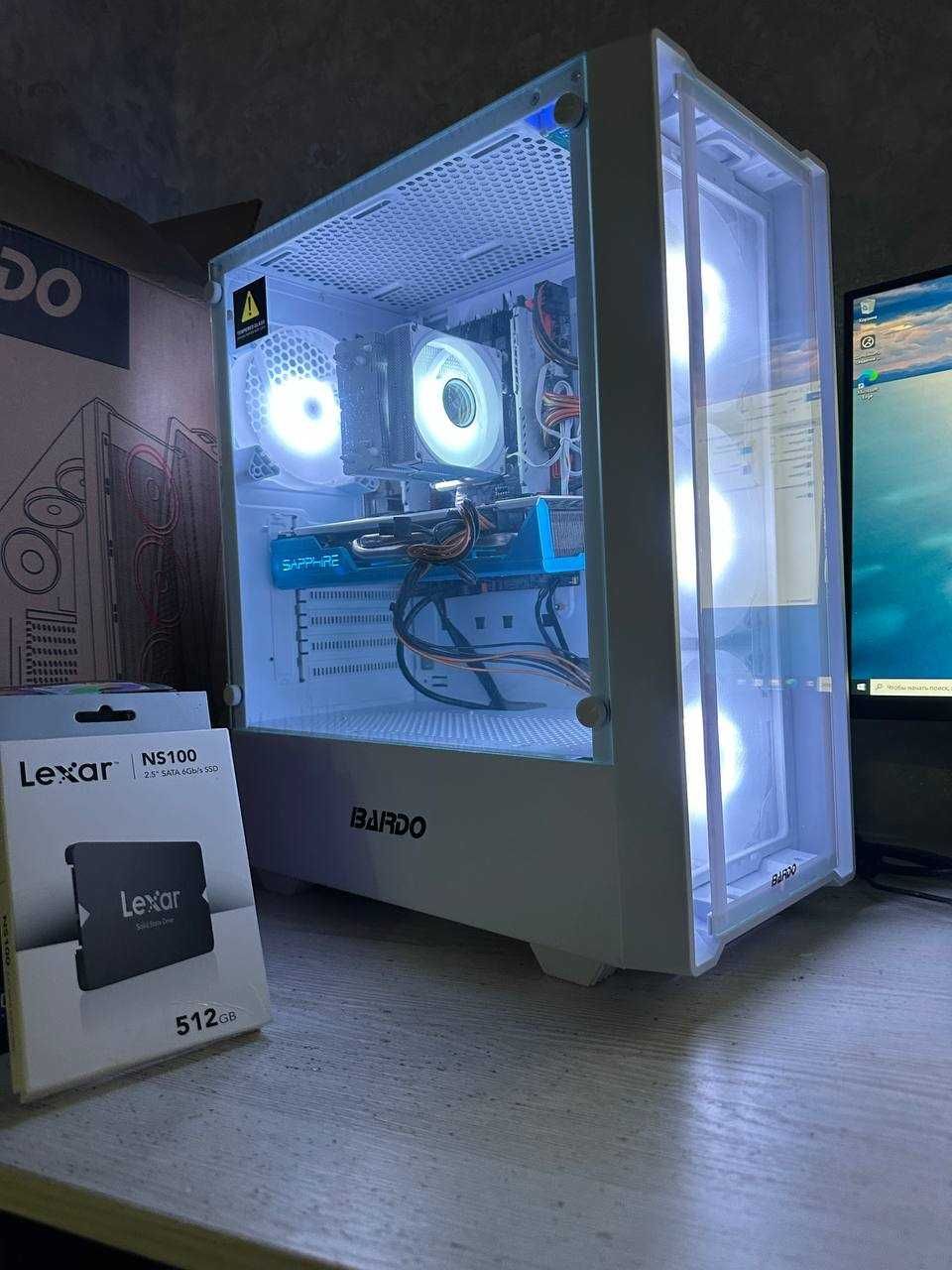 Игровой кейс / RX 590 8gb / DDR4 16gb / 12 ядер 24 потоков