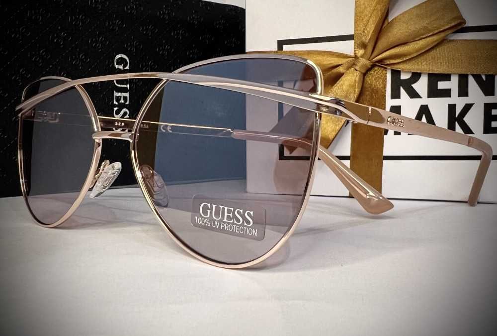 %ПРОМО% GUESS – Дамски метални слънчеви очила "GOLD AVIATOR" нови