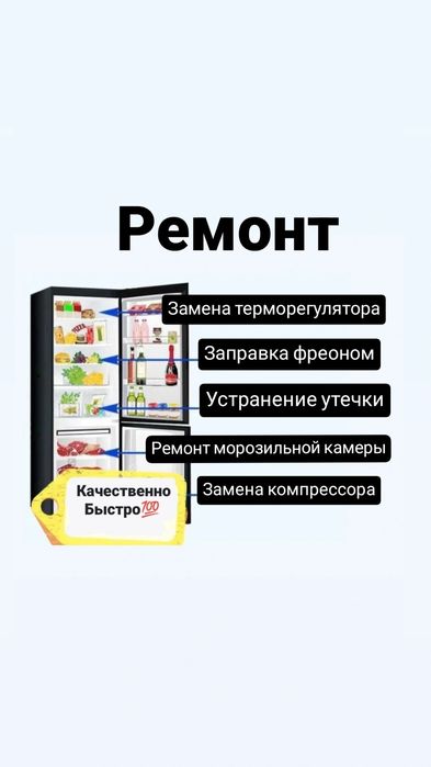 Ремонт холодильников Жамбыл