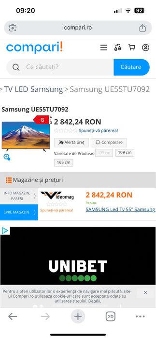 Tv Smart Samsung diagonala 140