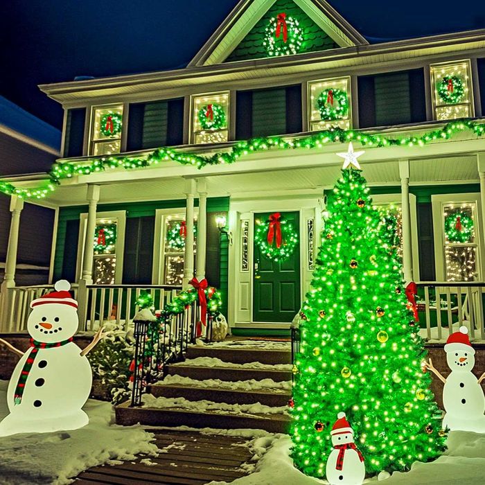 18м коледни външни лампички тип въже с 200 диода топла светлина