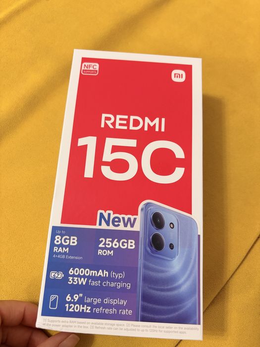 Xiaomi redmi 15 C, midnight black 4GB, 256 GB