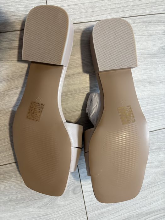 Papuci FLAVIA PASSINI bej-roz, din piele naturala