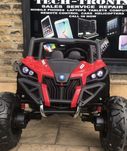 UTV electric pentru 2 copii Rocker 4x4 12V cu Scaun tapitat NOU #Rosu