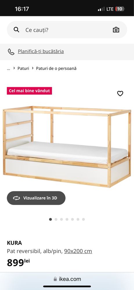 Pat Ikea+saltea memory90x200