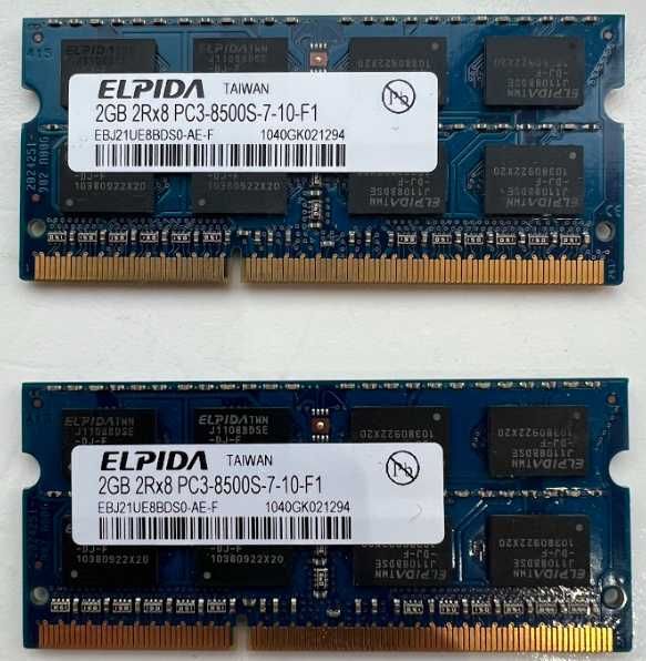 Оперативная память для ноутбука Elpida DDR 3 SODIMM - 4GB (2x2GB)