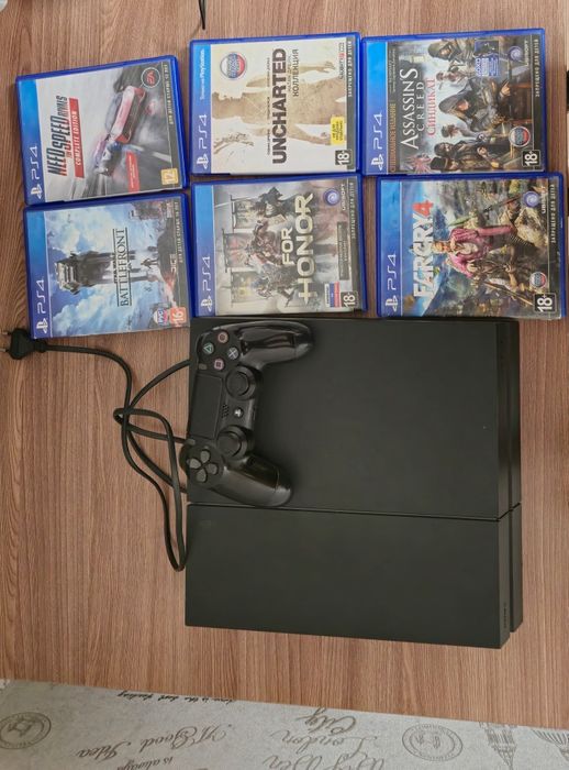 Playstation 4 fat последний ревизии 630+ GB +6игр