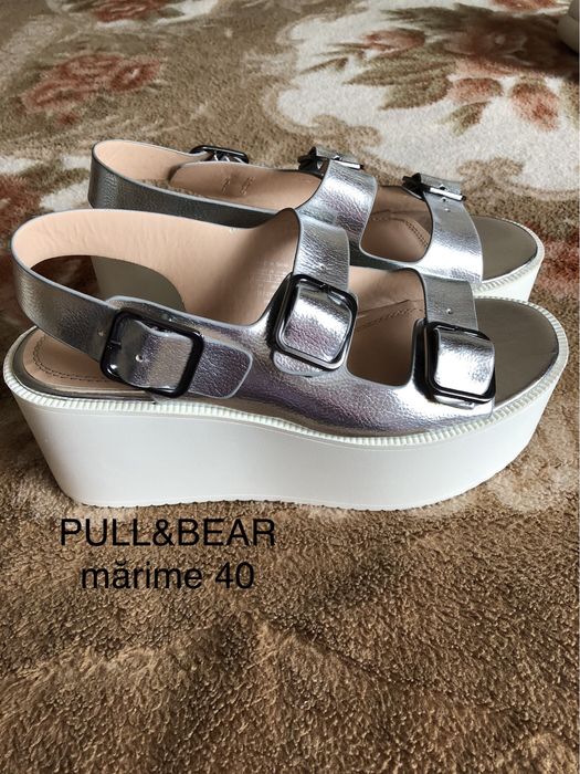 Pantofi cu toc eleganti zara piele naturala