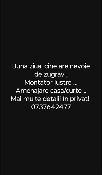 Cine are nevoie de urmatoarele serviciiuri