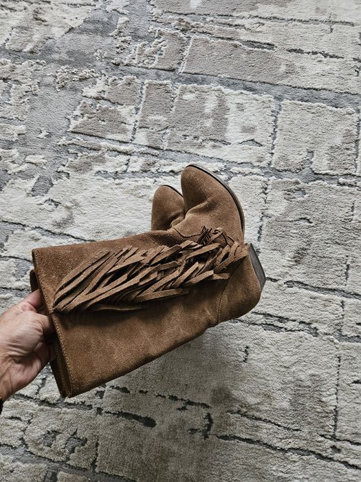 Велурени каубойски ботуши