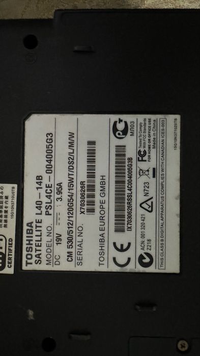 лаптоп Toshiba satellite L40