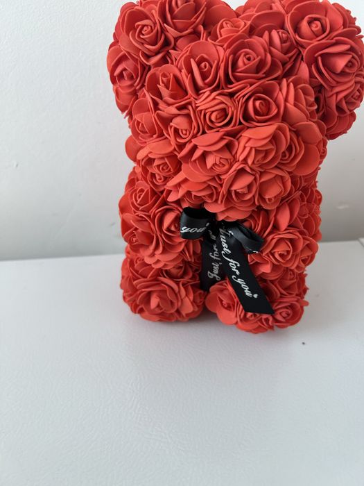 Vand urs din trandafiti de spuma, urs floral 28 cm