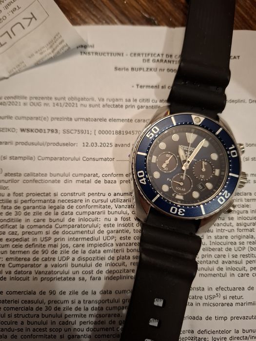 Vand ceas Seiko Solar Cronograf