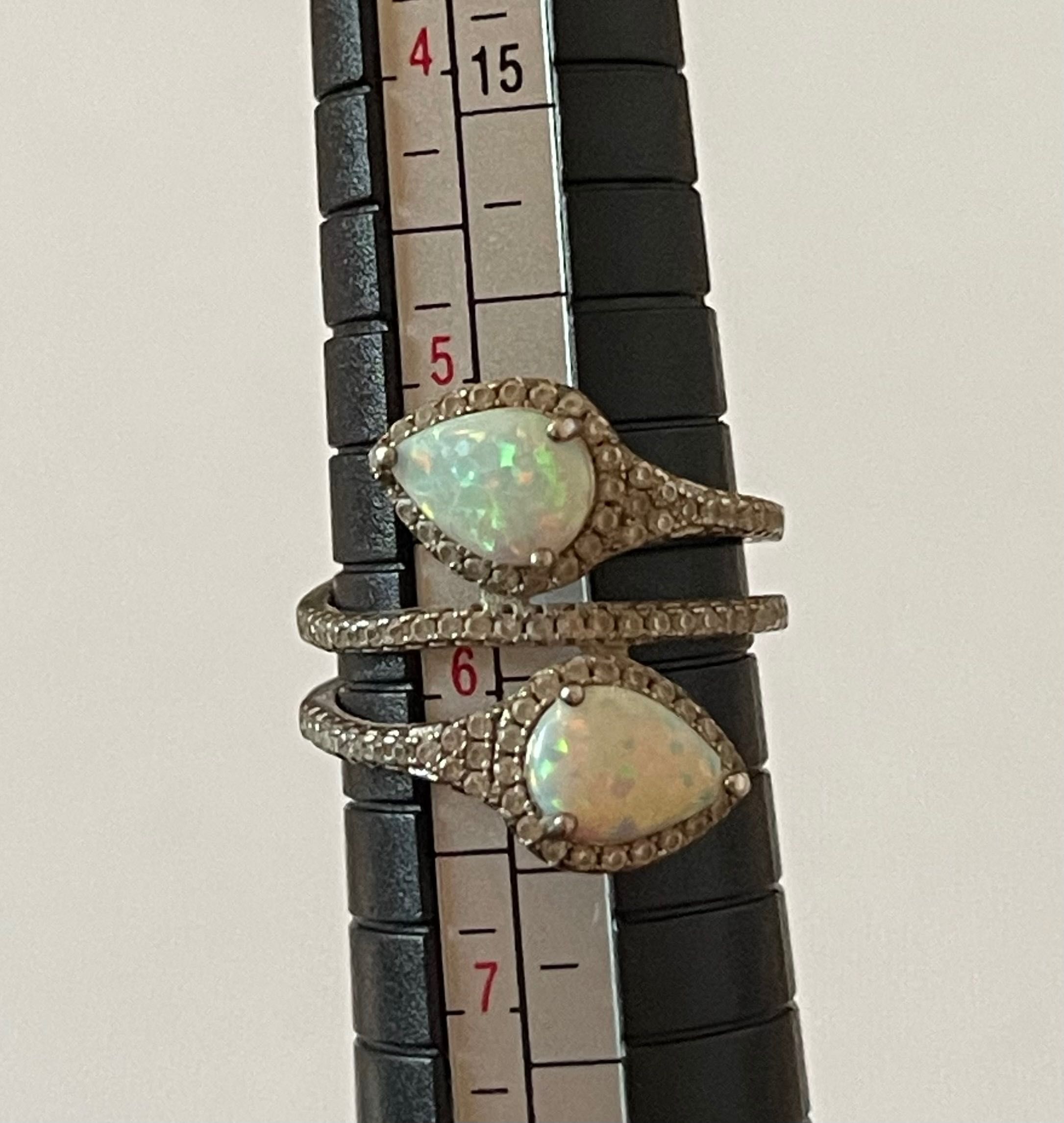 Inel argint și opal sintetic 52