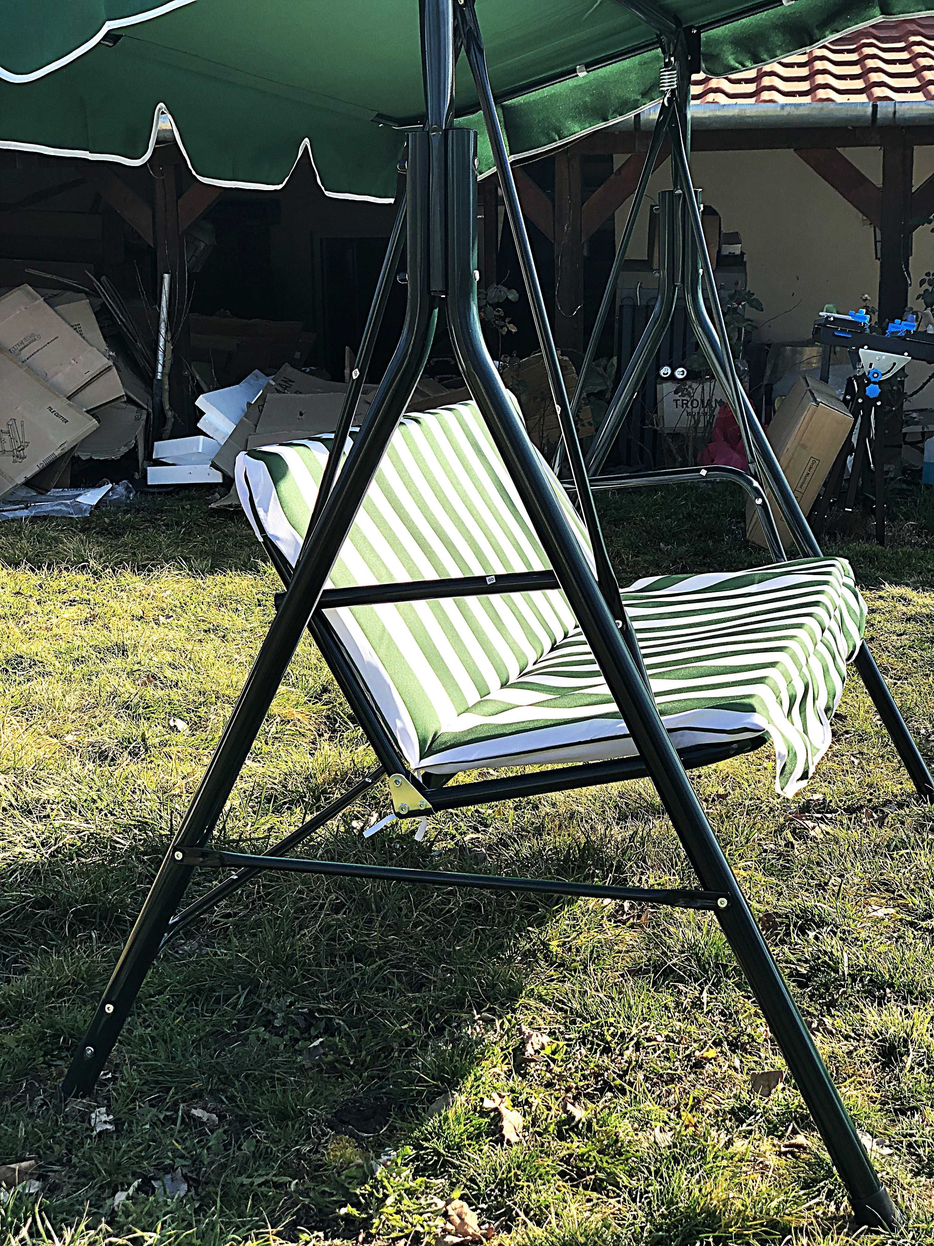 Balansoar gradina Lahore, verde, otel, 3 locuri, 200 kg