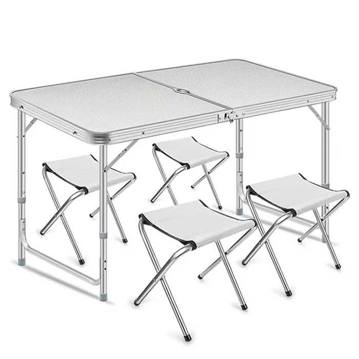 Маса за Къмпинг + 4 броя Столове сгъваема 120х60 см.