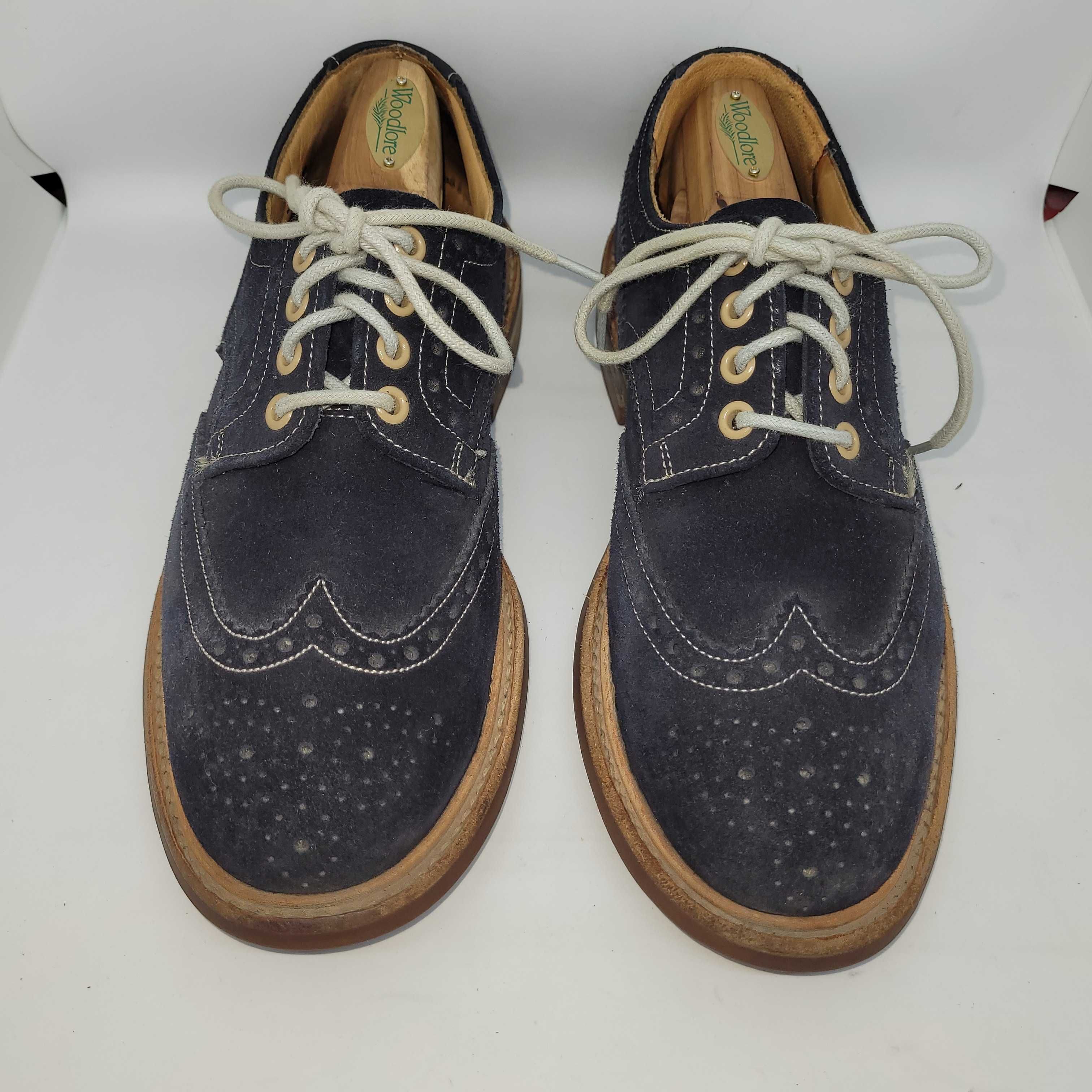 Church's "FODEN" Suede Derby Brogue Blue, UK 7 G, EU 41