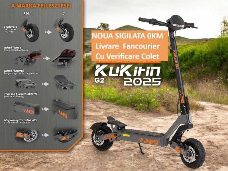 Kukirin G2 (2025) ‼️Noua ‼️Motor 800W - 55km/h,  cu GARANTIE 1AN‼️