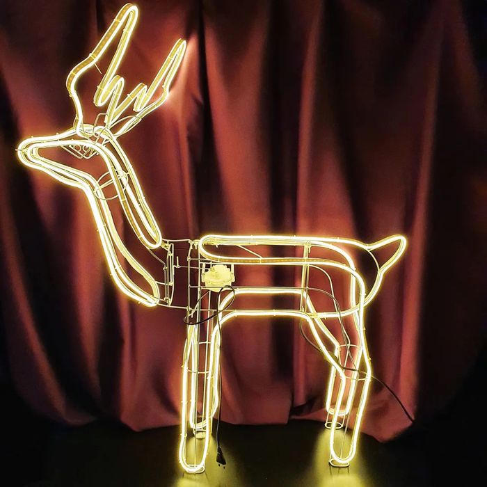 Олень светодиодный, новогодний олень для декора свитящийся