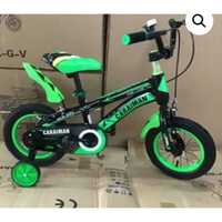 Bicicleta Caraiman copii cu roti ajutatoare, Verde ,  Cod 12J-i03300