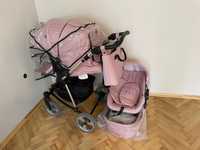 Розова бебешка количка Roma Vita 3в1 система - внос от Англия