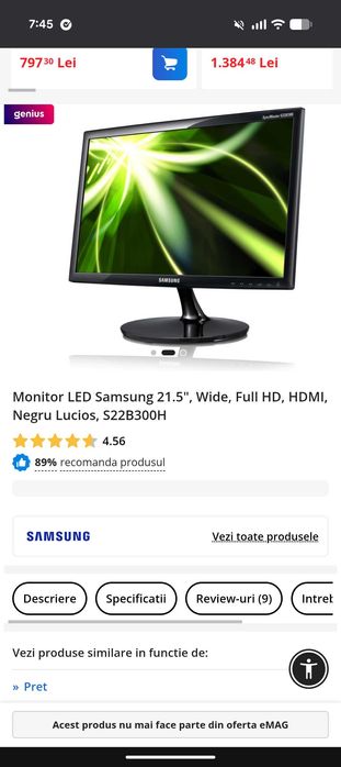 Monitor Samsung S2B300H