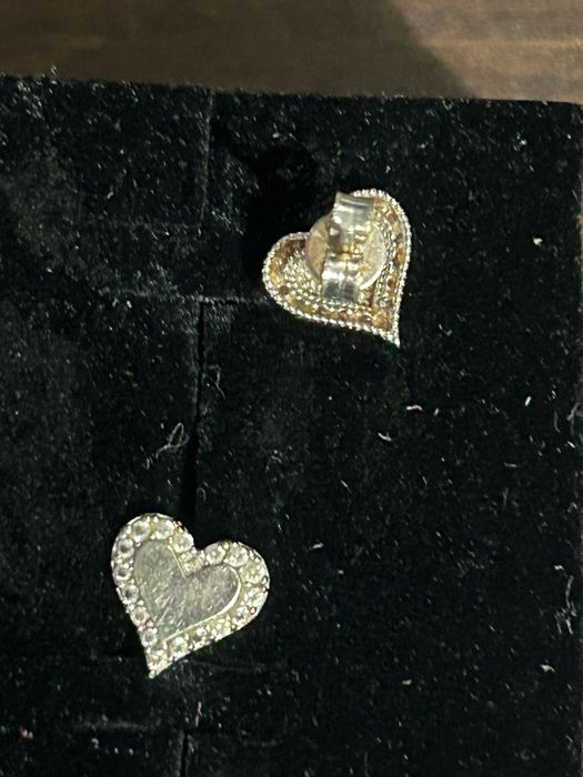 Cercei din aur alb 14K