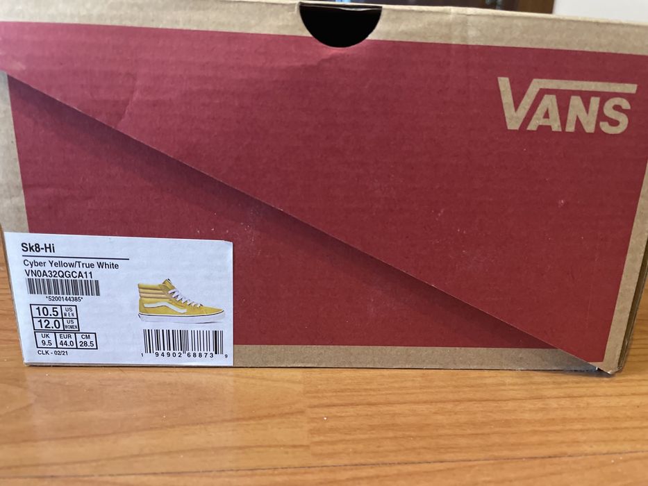 Vand VANS Sk8-Hi Cyber Yellow/True White 10.5us 44eur