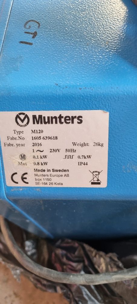 MUNTERS M120Влагопоглотитель с ускорителем сушки 50 - 300 m³/h | M120